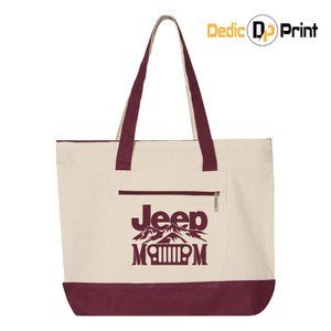 Jeep Mom 19L Zippered Tote Bag